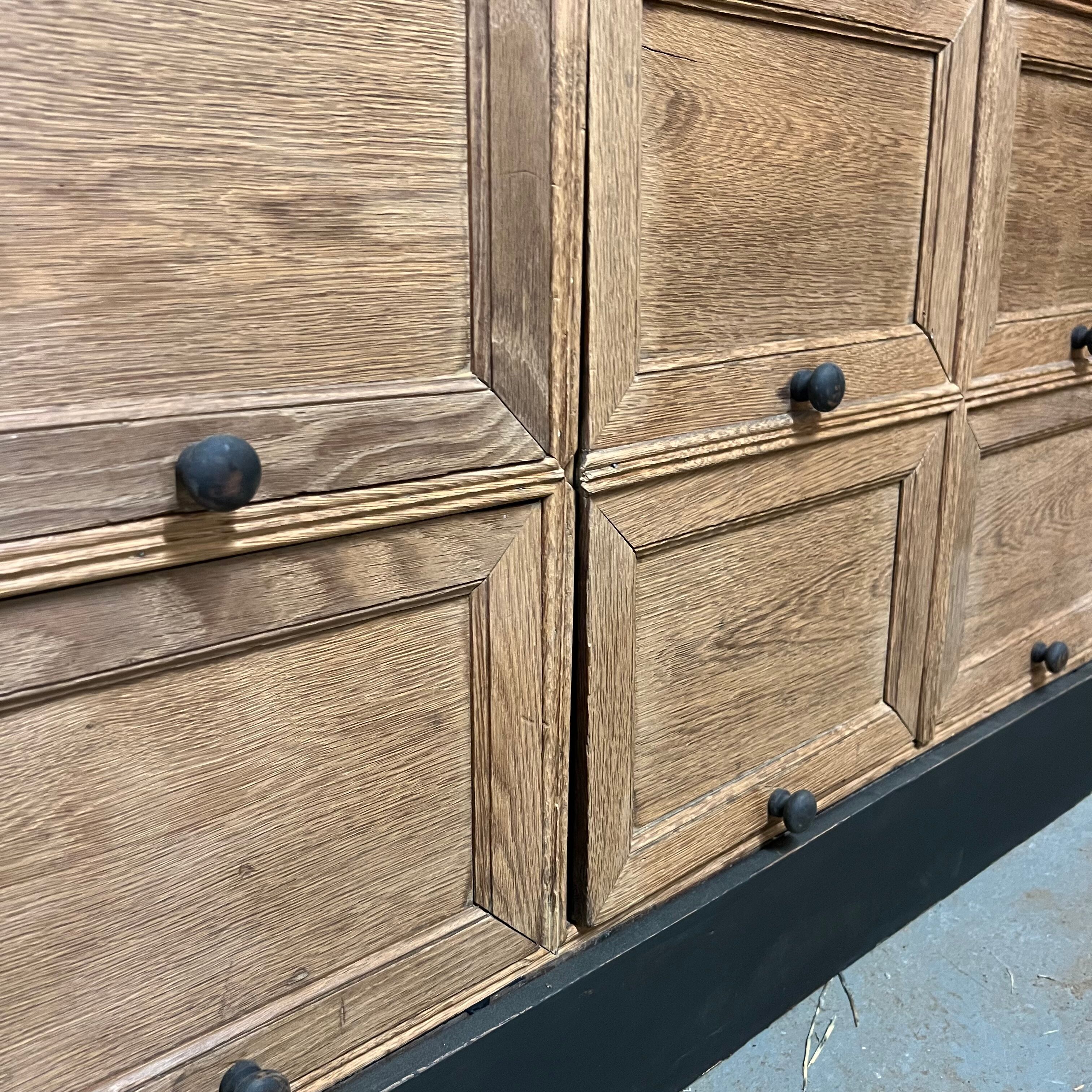 Oak clamshell cabinet