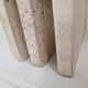 Italian 1980s Grooved Travertine Nesting Tables – Set of 3