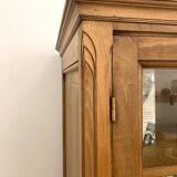 Armoire vitrine chêne massif