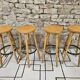Lot de 4 tabourets de bar vintage 1970"