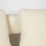 “Bean” shaped 3-seater sofa, in blond beech. Contemporary work