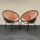 Hans Olsen Suede lounge chair pair for Lusch – 1950s mid-century