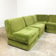 Vintage green velvet elemental sofa
