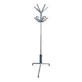 Chrome metal coat rack parrot