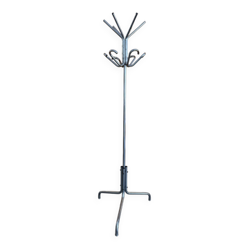 Chrome metal coat rack parrot