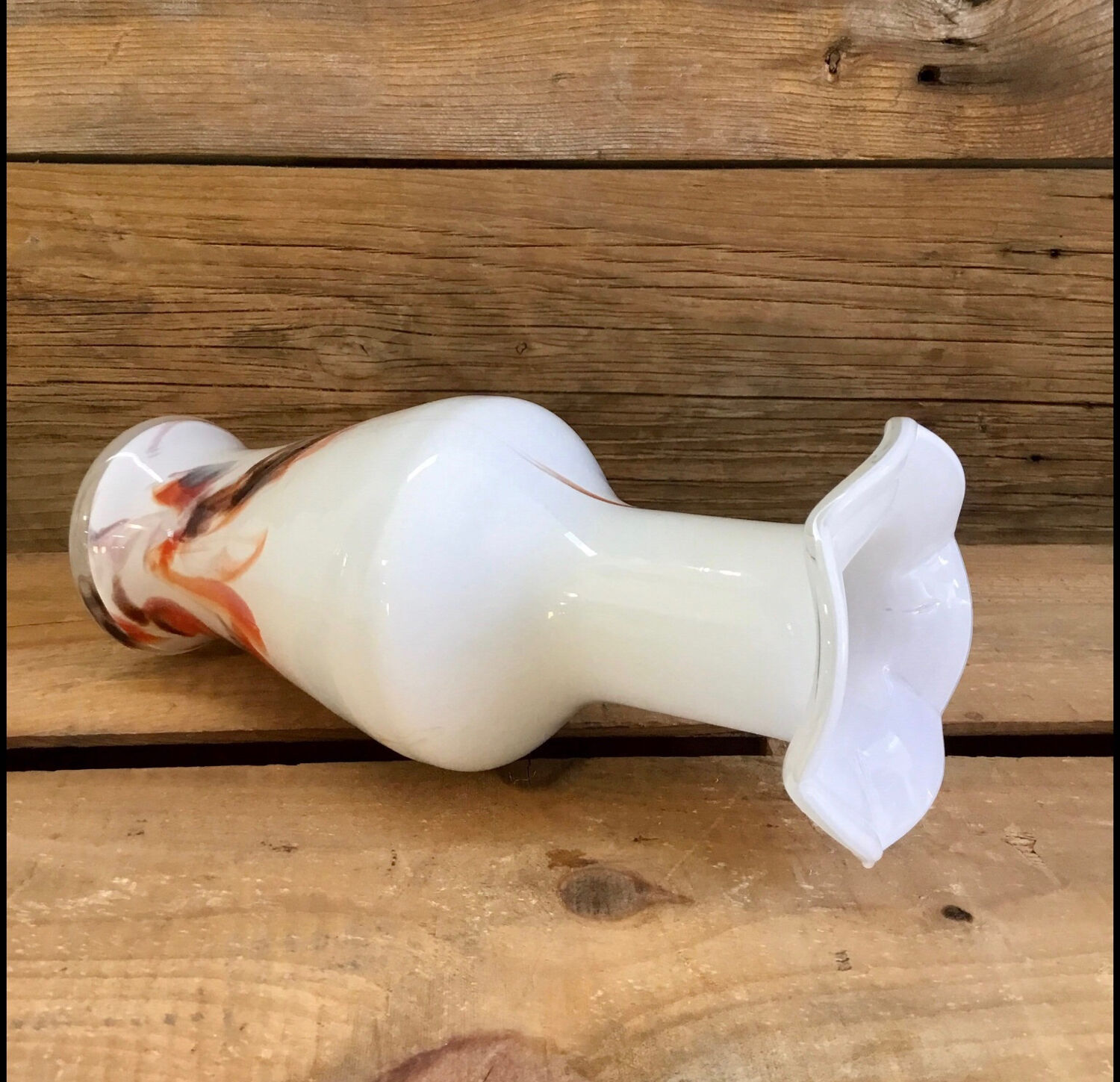 Vintage opaque glass vase