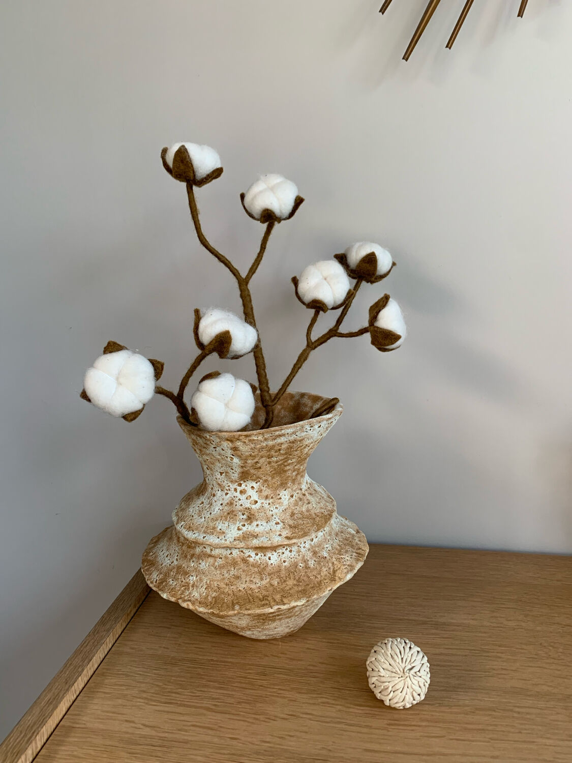 Vase in reddish-brown stoneware