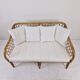 Mid-Century Italian Rattan & Bamboo Settee, ca. 1970