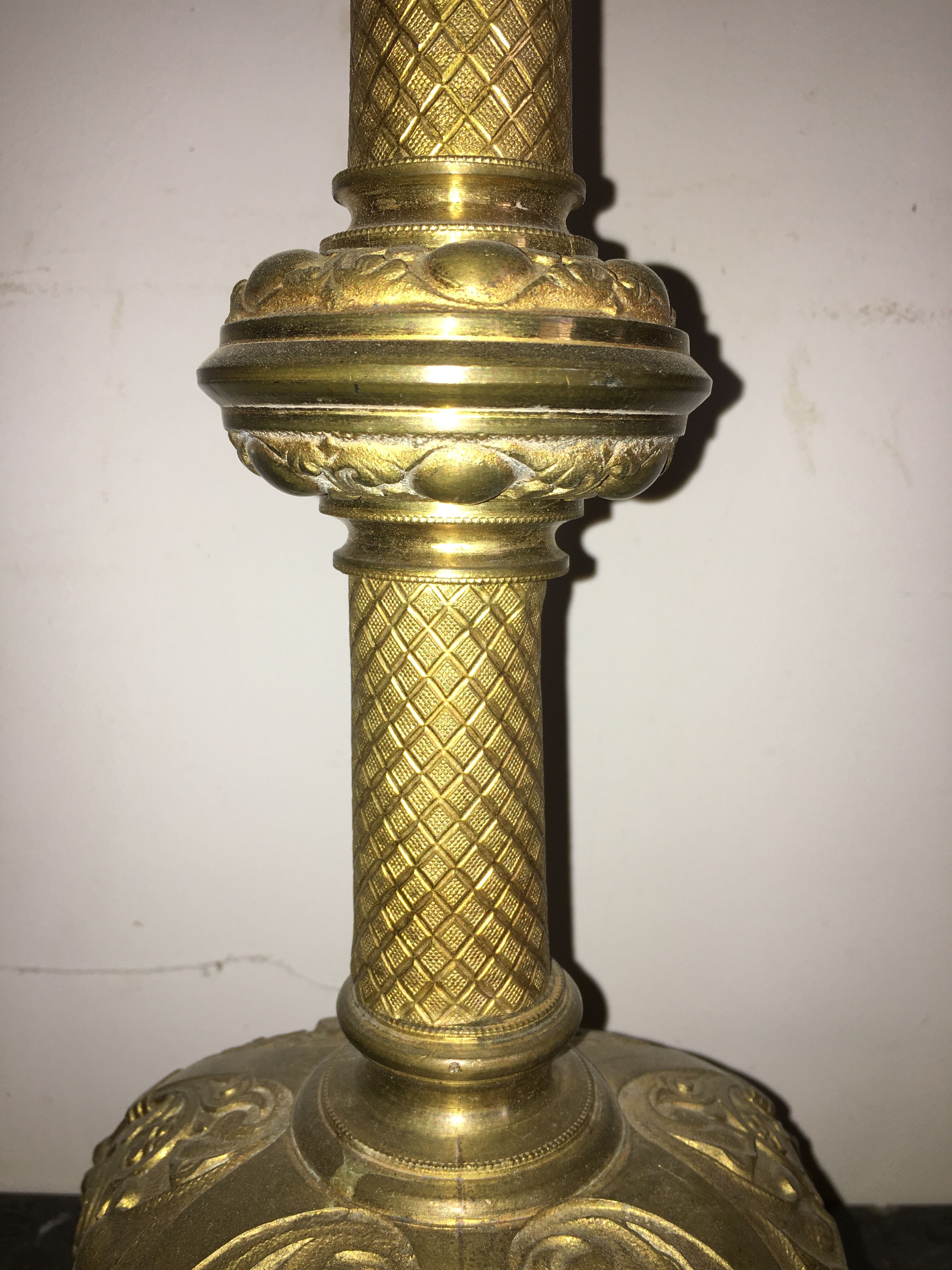 Chandelier bronze 19th castle church chapel