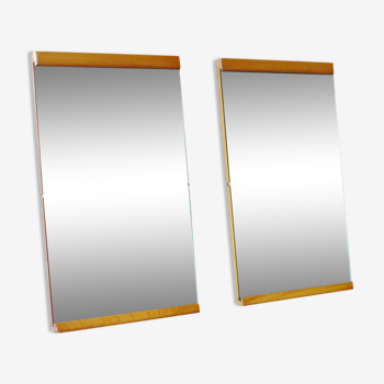 Pair of mirrors 30.5 cm x 53.5 cm