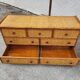 Vintage maugrion rattan 7-drawer chest of drawers
