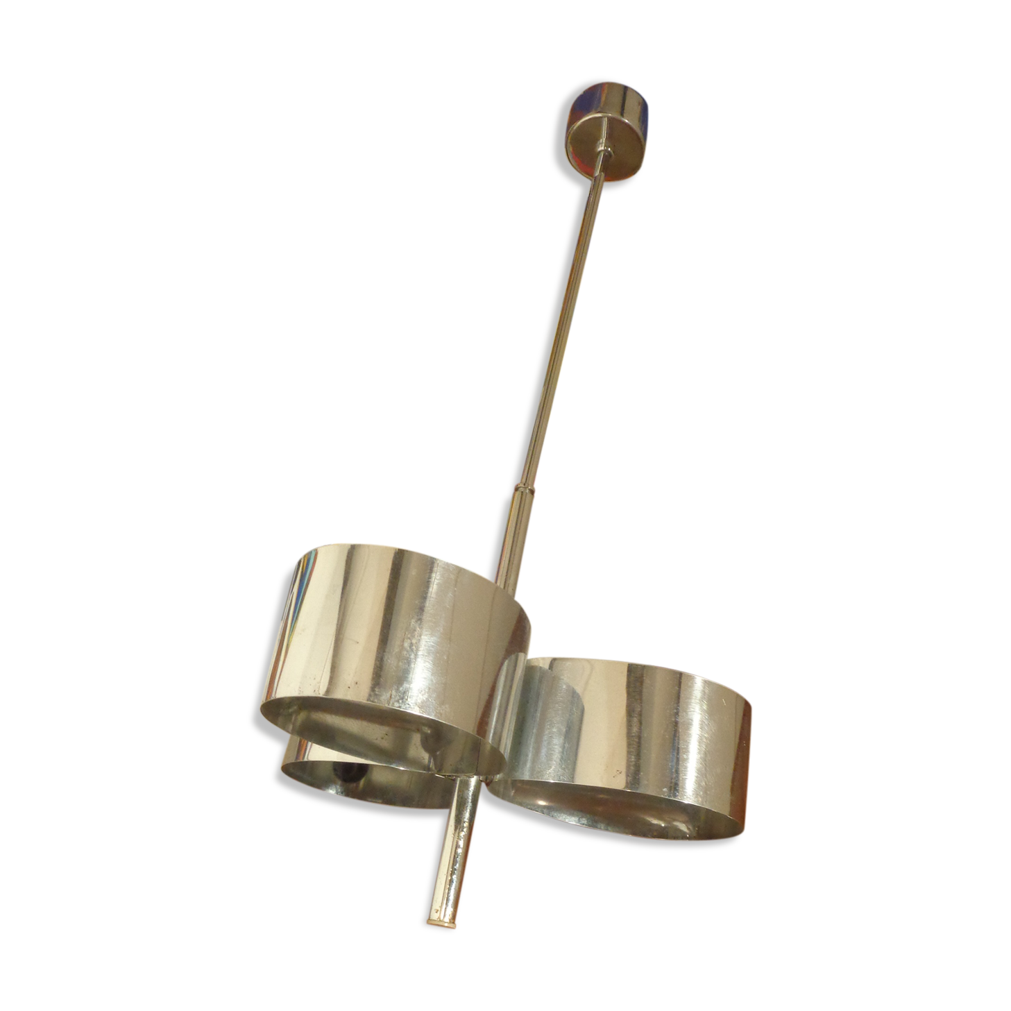 Chrome chandelier vintage with 3 branches