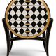 Une commode Art Déco en bois de hêtre – Marqueterie 6 tiroirs, noir, blanc