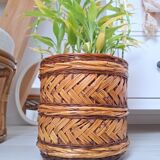 Cache pot en osier