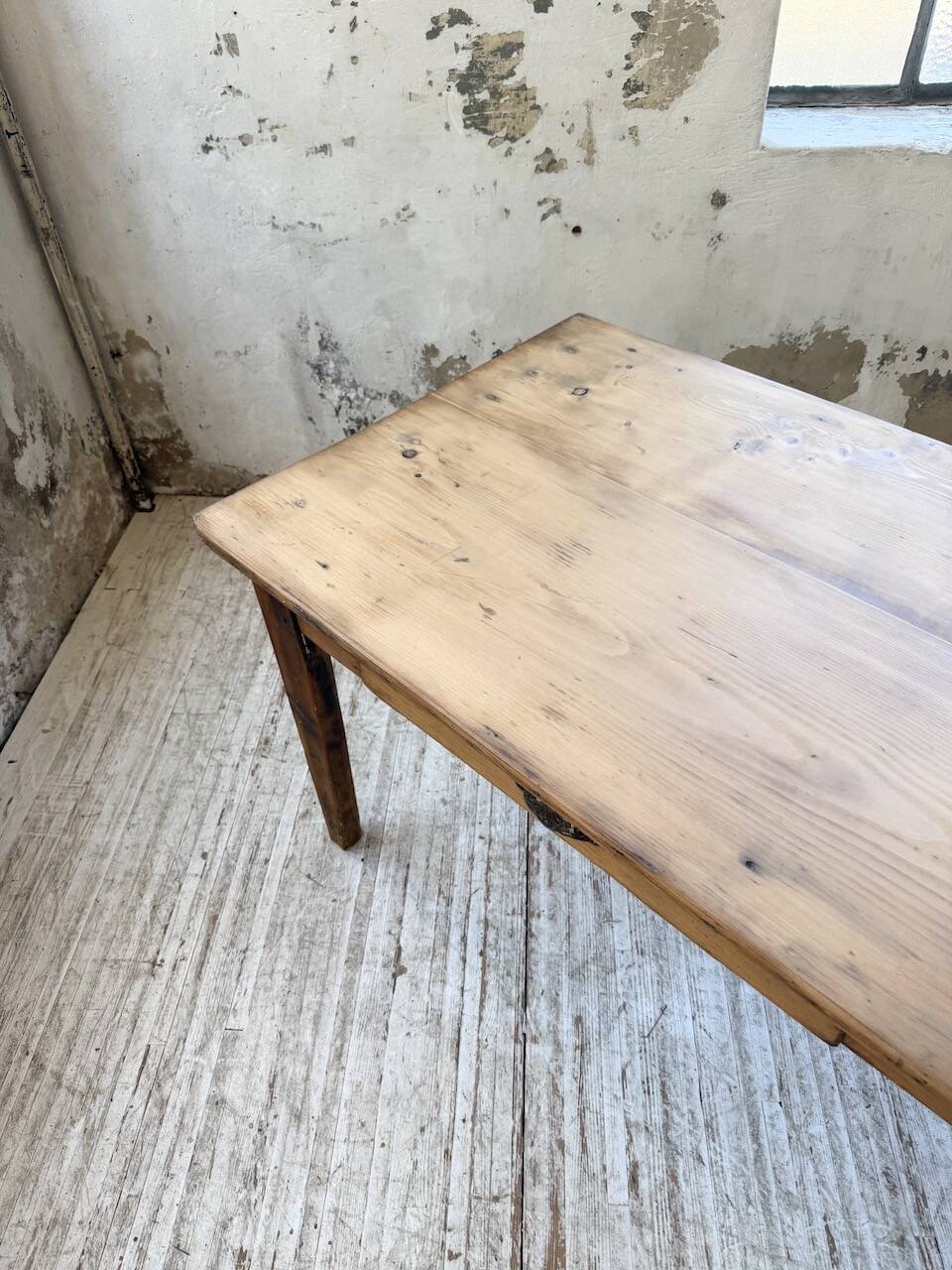 1950s pine farmhouse table 220cm