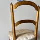 Chaise Napoléon III en bois doré et coton fleuri, XIXème siècle