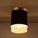 Vintage glass ceiling lamp from the 1960s.