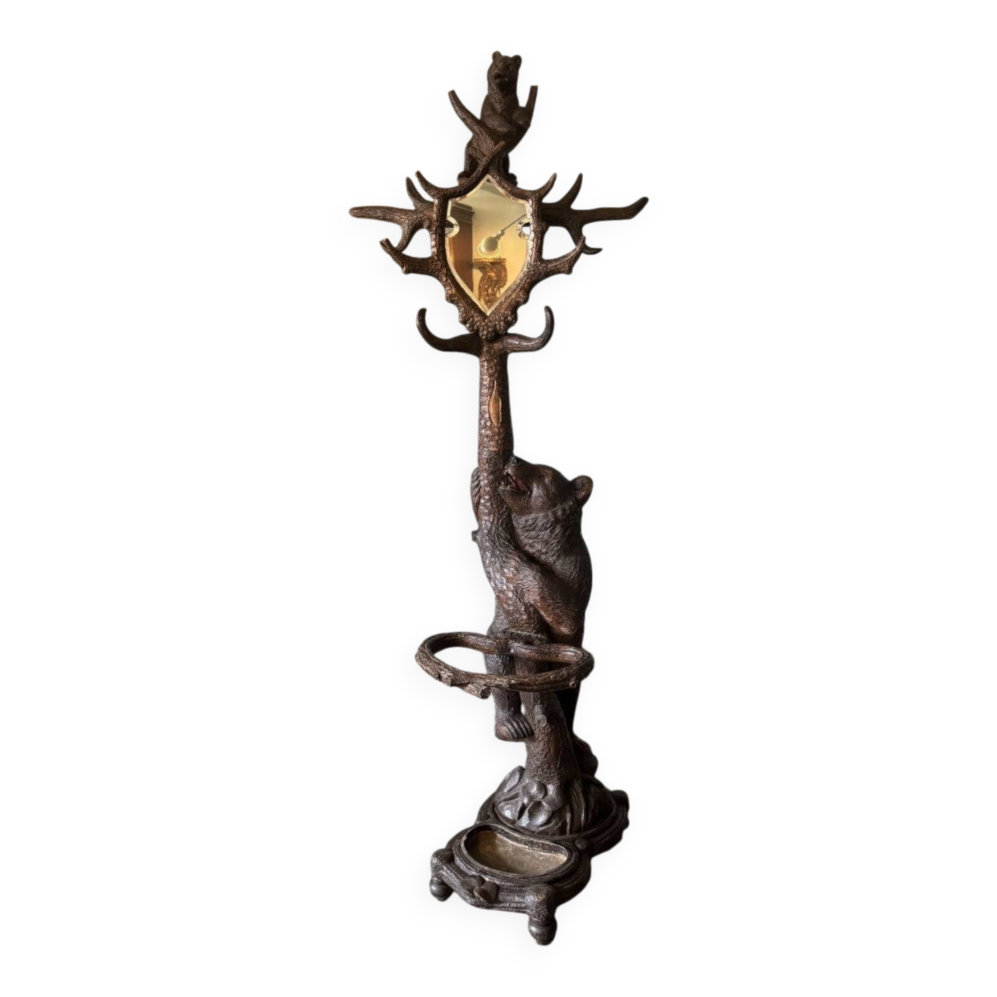 Bear coat rack, Black Forest, 19th century
