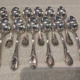12 silver-plated coffee spoons by Christofle Marly, 13.6 cm