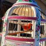 19th century bird cage in Lunéville earthenware