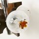 Lustre mazzega Murano 4 boules et teck 1960