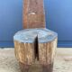 Brutalist africanizing wooden stool carved in the xxth mass