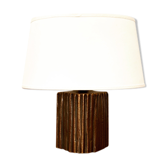Brutalist brass table lamp