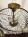 Crystal and brass basket chandelier