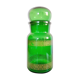 Apothecary jar in vintage green and gold glass