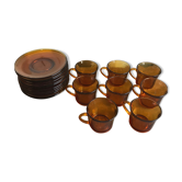 Lot 8 coffee cups and duralex cups