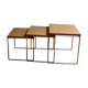 Pull-out table with metal legs