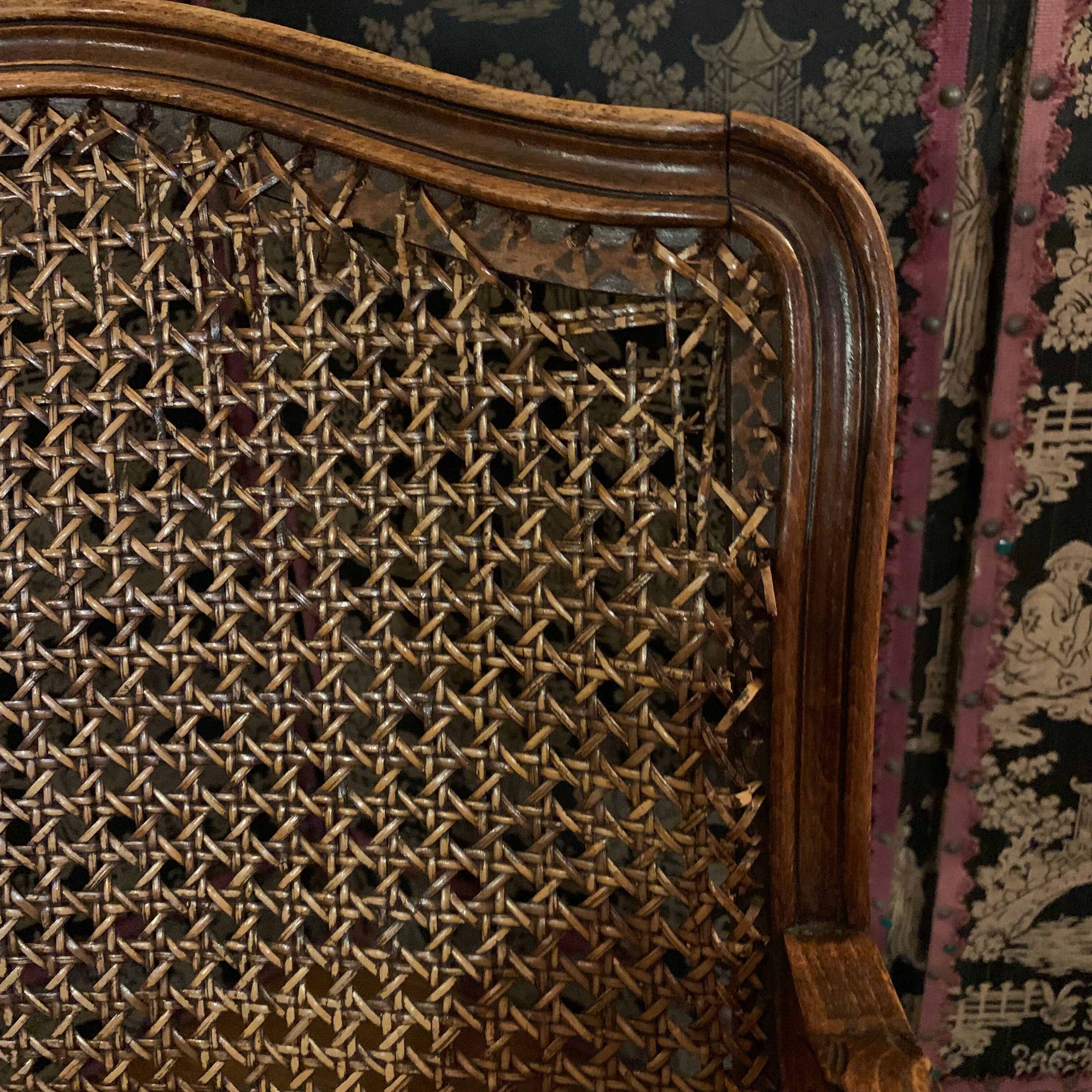 Regency canned armchair