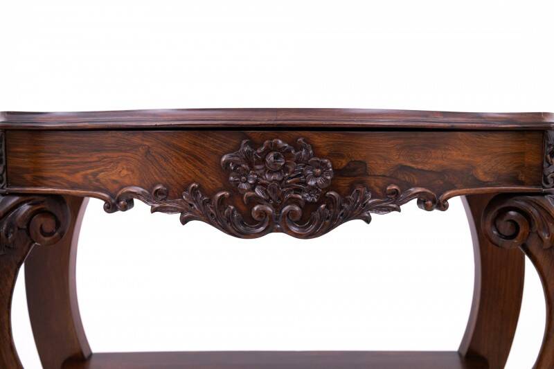 Rosewood console, France, circa 1890. After renovation.