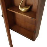 Artisanal wall display case in vintage wood