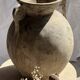 Large cream vase with double spiral handles in antique style, made of terracotta, H42 D3.