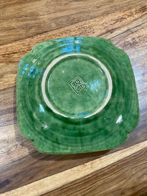 Biot green glazed earth plates
