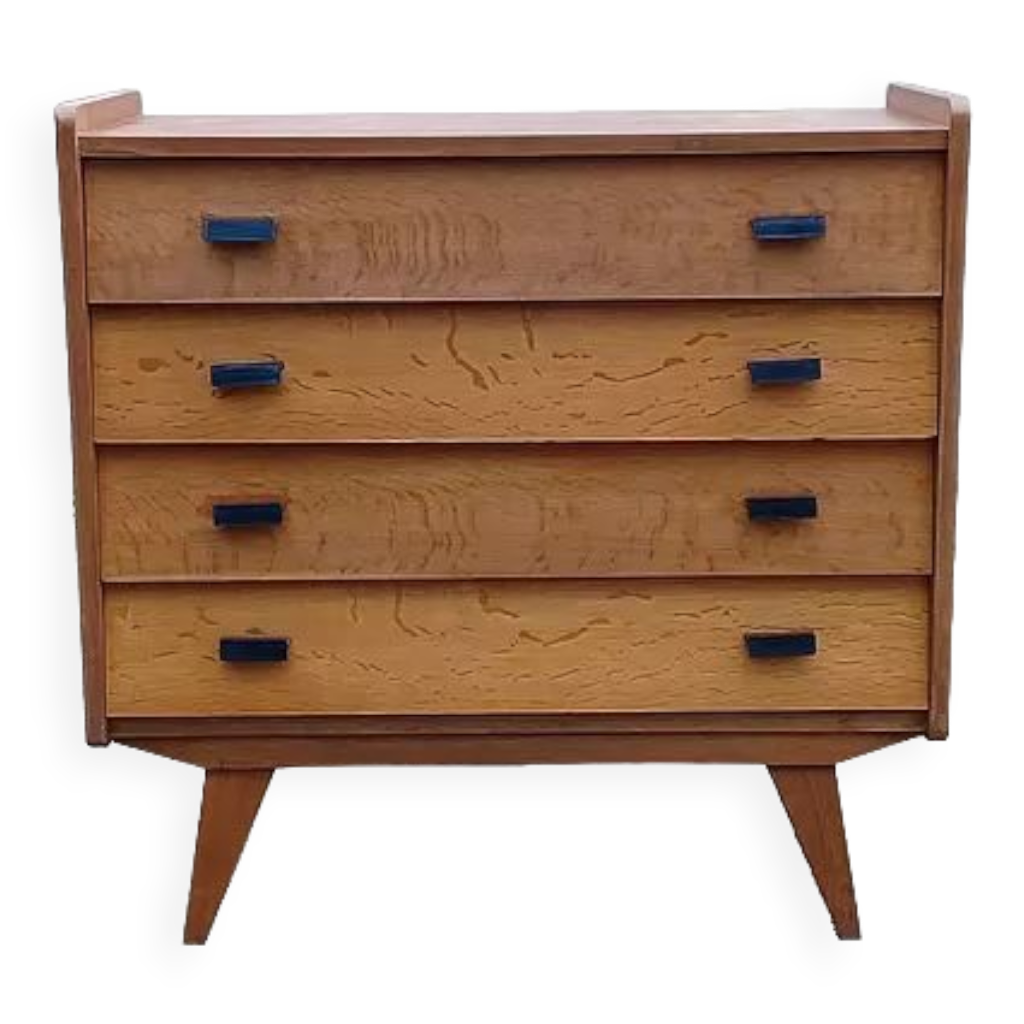 Vintage 1960s chest of drawers with compass legs
