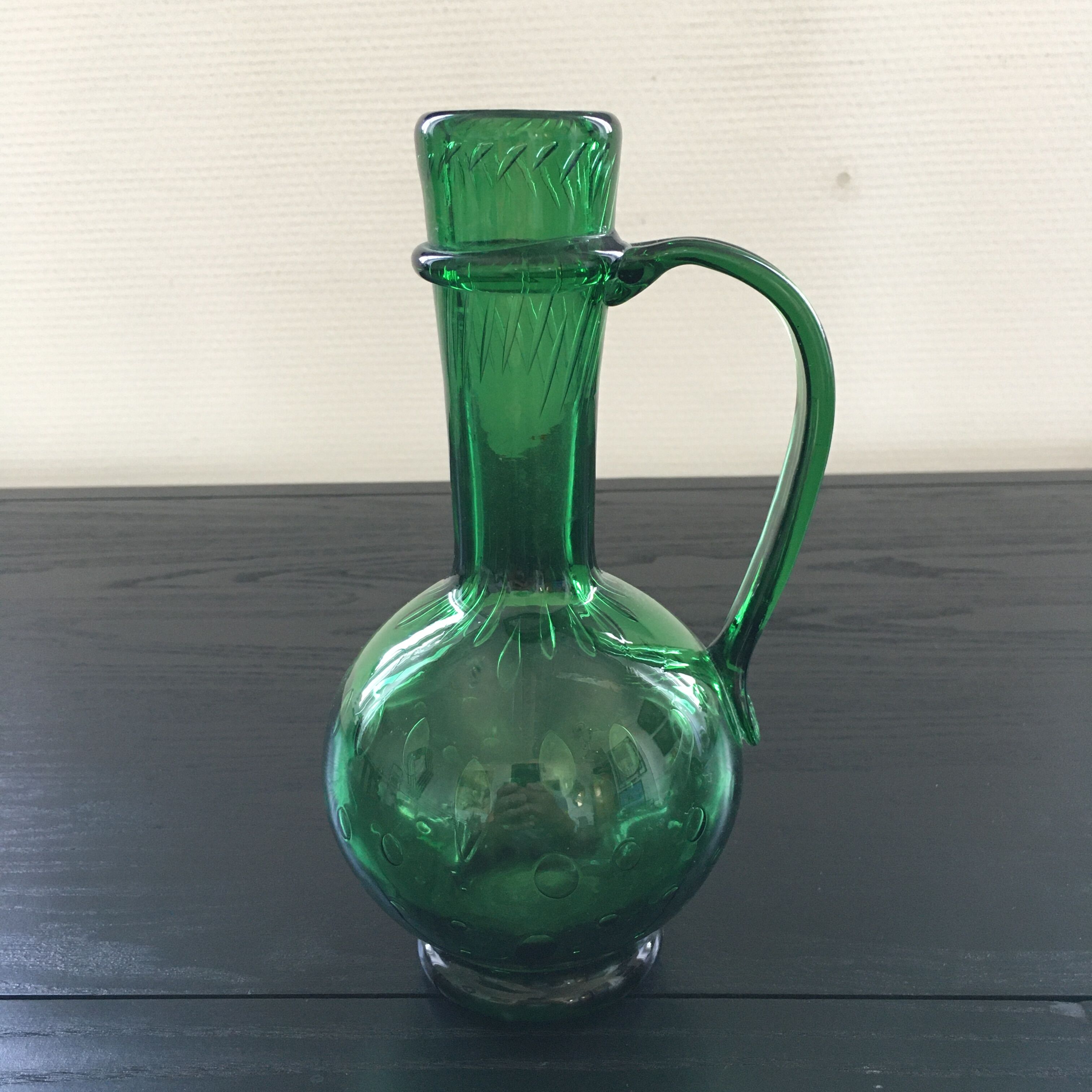 Bottle green decanter