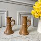 Pair of stoneware candlesticks 70s