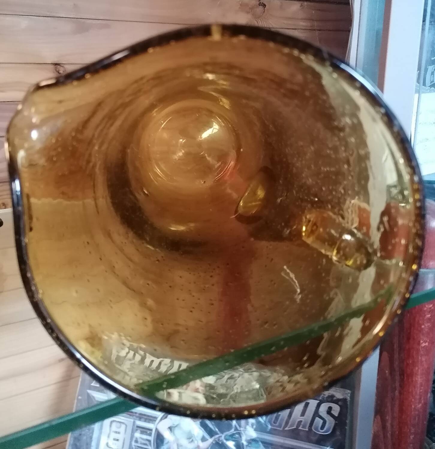 Blown glass pitcher