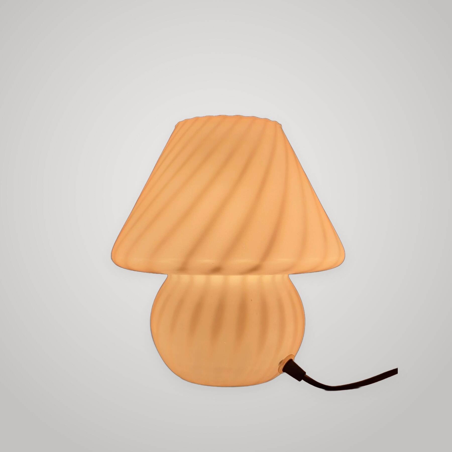 Lampe De Table Design Champignon En Verre De Murano Spirale Vintage Années