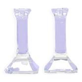 Set of 2 crystal candlesticks Orrefors