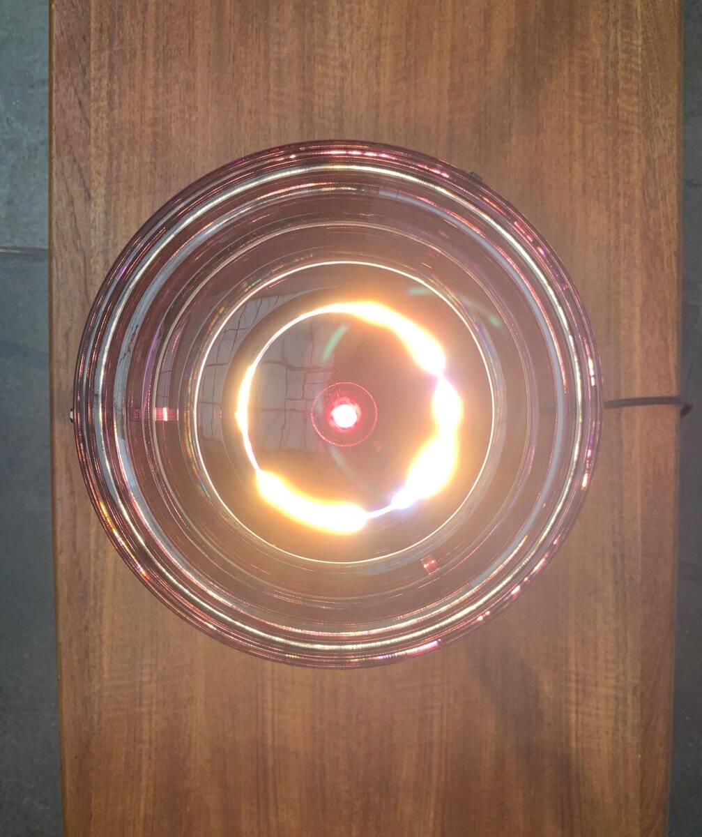 Postmodern glass mushroom table lamp, Italy