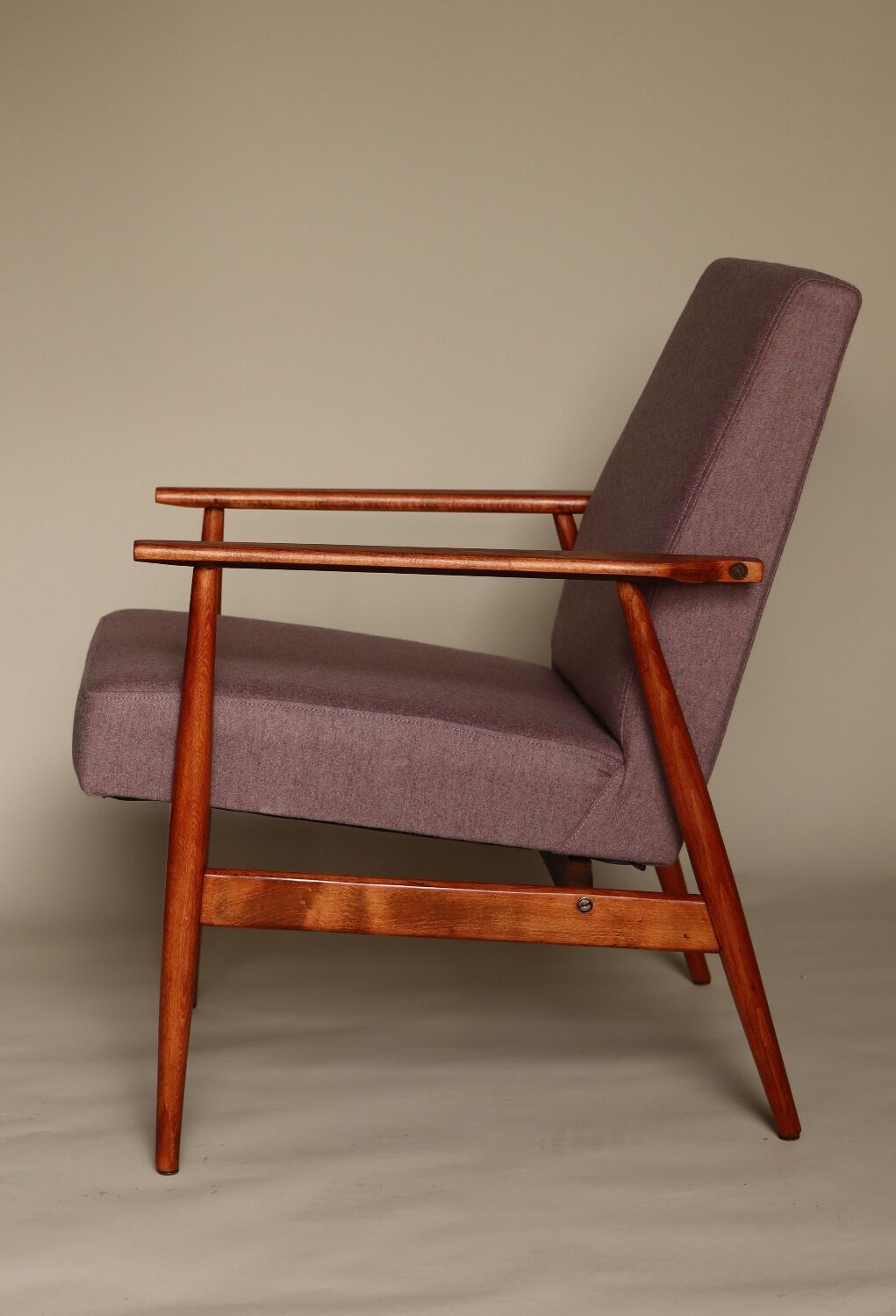 Wood armchair living Room chair oryginal design by H.Lis  renovated armchair longue chair Mid century modern design wooden armchair for salon