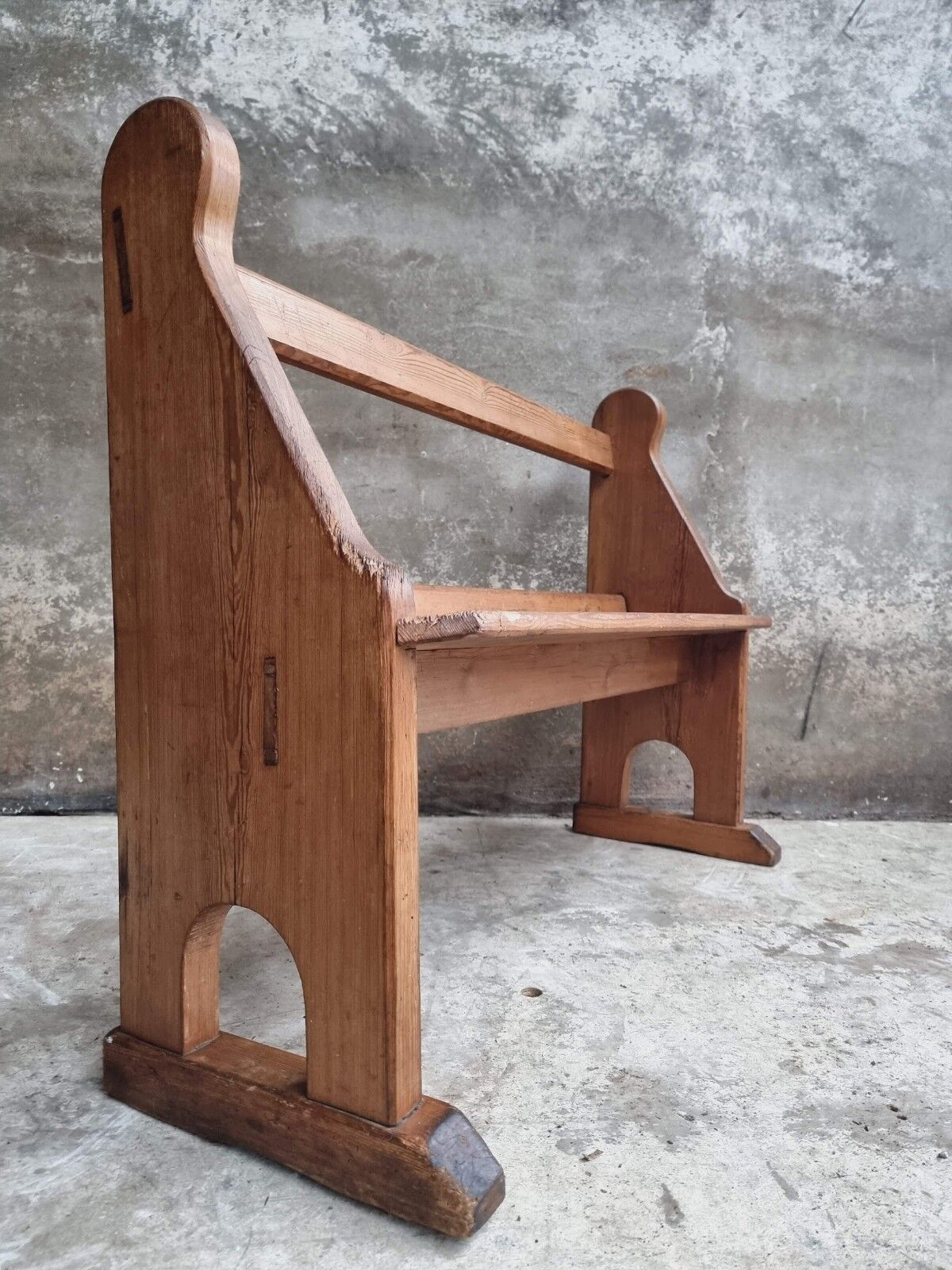 Antique wooden bench church bench hall bench 120 cm