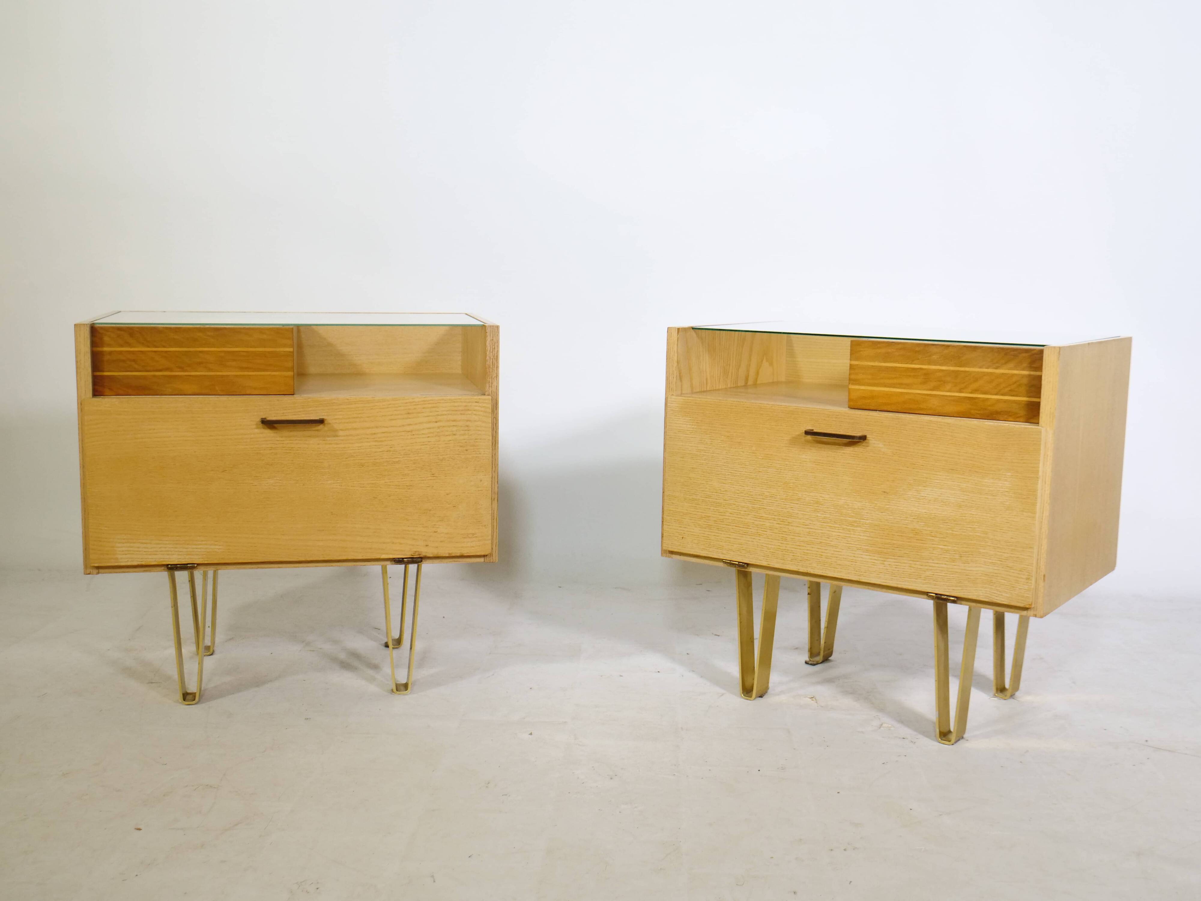 Bedside tables, 1950s-60s