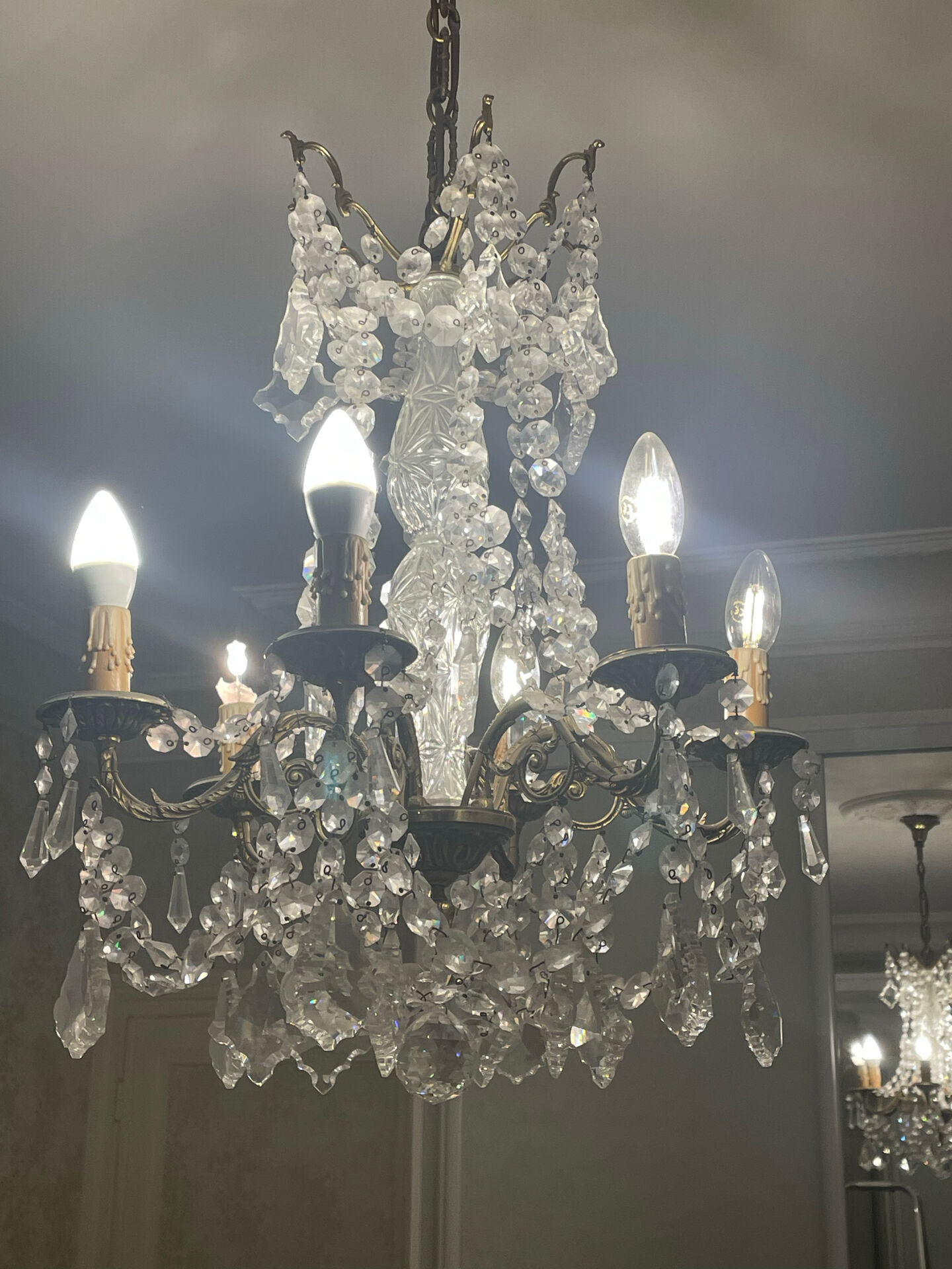 Glass style chandelier