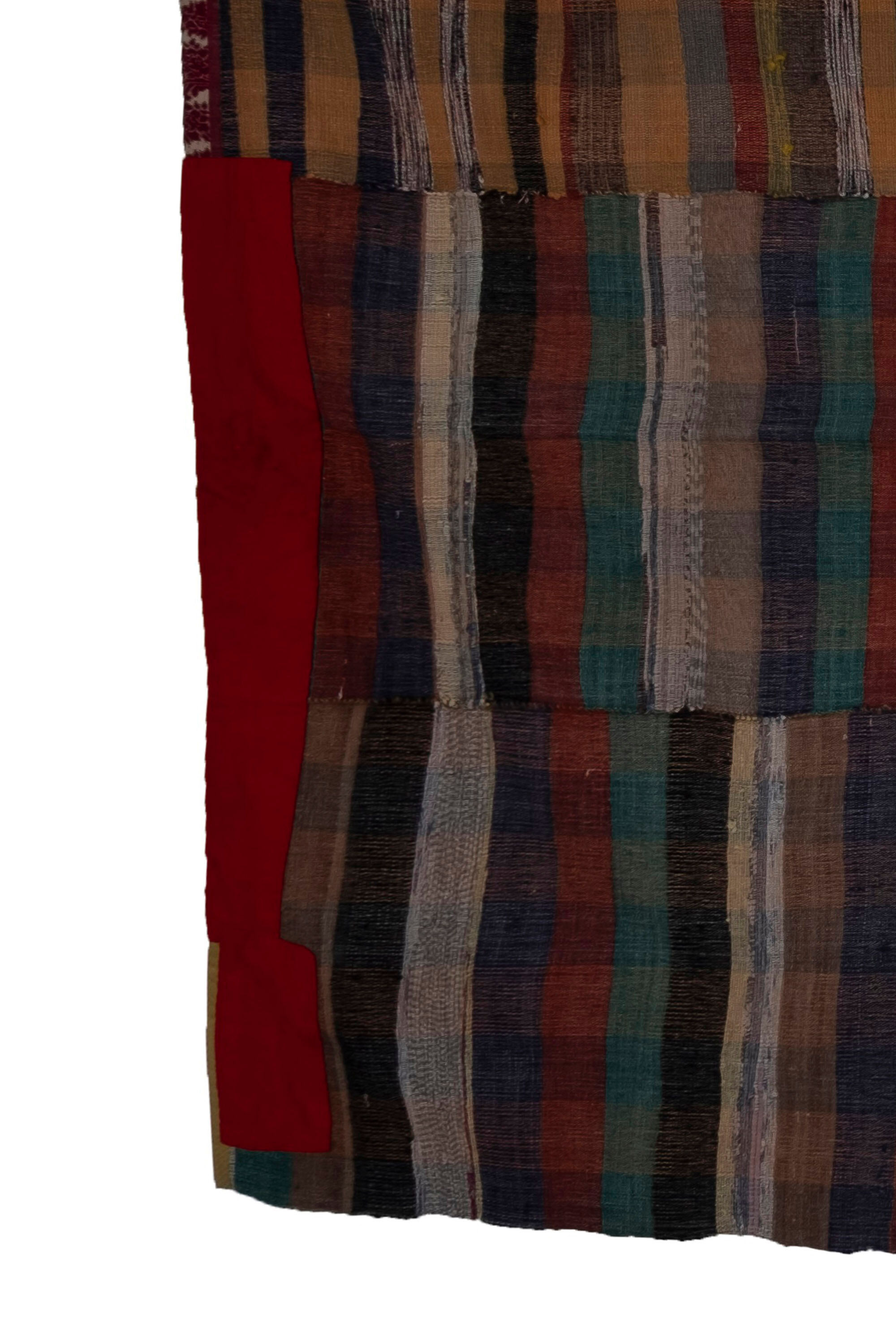 Vintage striped turkish kilim rug 185 x 393 cm