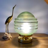 Psoer globe lamp vintage art deco