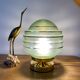 Psoer globe lamp vintage art deco